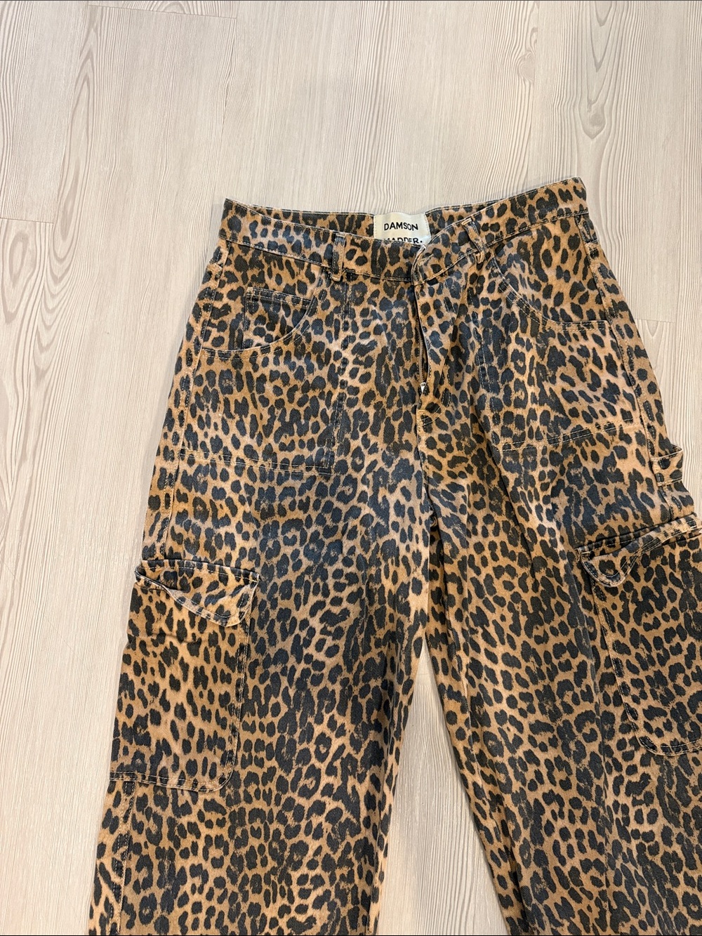 Damson Madder Leopard Print Cargo Pants - Brown - Picture 2 of 8